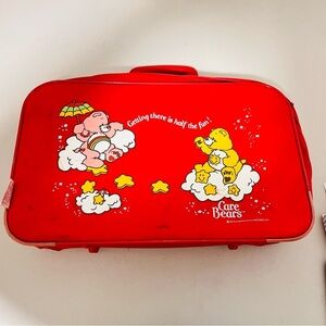 1980's vintage Care Bear Red Luggage READ!